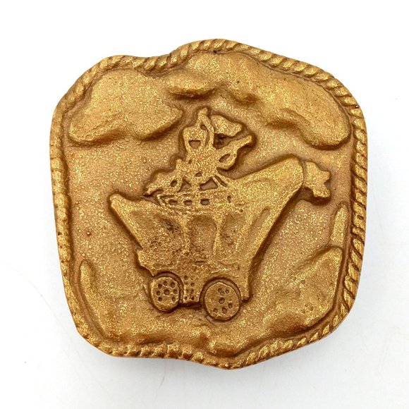 Guitar Banjo Player Belt Buckle Covered Wagon Travelling Singer Vintage Country - Picture 1 of 6